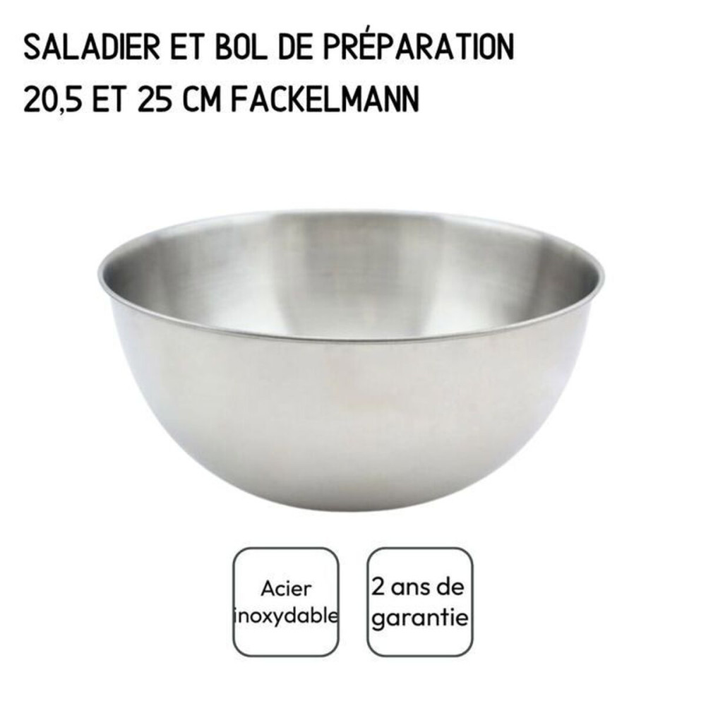 Salad Bowl Fackelmann Vert Stainless steel Plastic 49 X 15 X 30 CM 2 Pieces