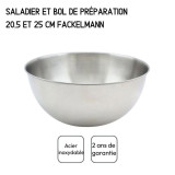Salad Bowl Fackelmann Vert Stainless steel Plastic 49 X 15 X 30 CM 2 Pieces