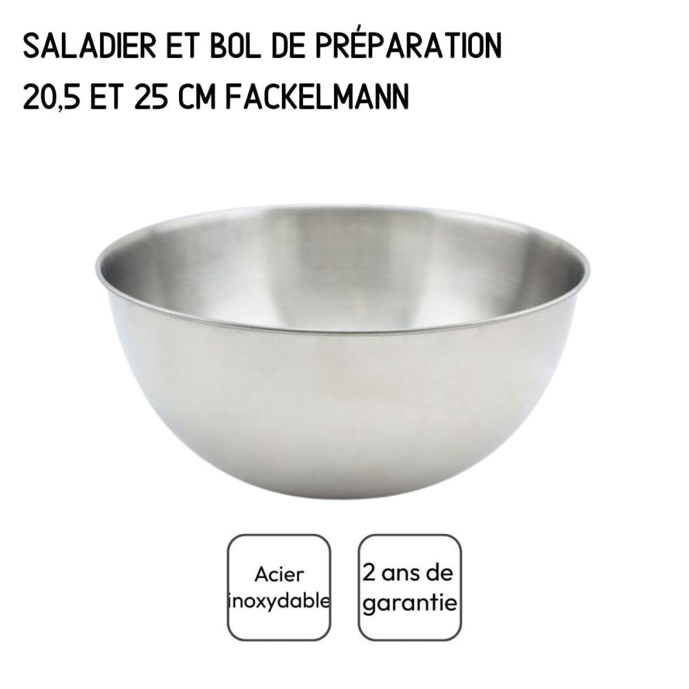 Salad Bowl Fackelmann Vert Stainless steel Plastic 49 X 15 X 30 CM 2 Pieces