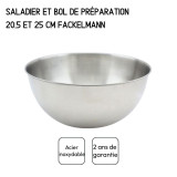 Salad Bowl Fackelmann Vert Stainless steel Plastic 49 X 15 X 30 CM 2 Pieces