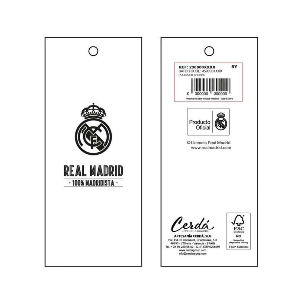 Hooded Sweatshirt for Girls Real Madrid C.F. Blue 8 Years