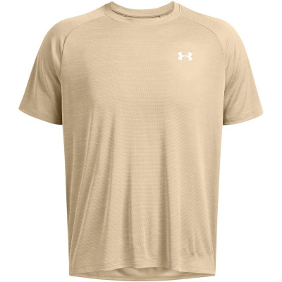 Men’s Short Sleeve T-Shirt Under Armour Tech Textured SS Beige