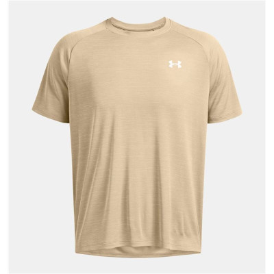 Men’s Short Sleeve T-Shirt Under Armour Tech Textured SS Beige