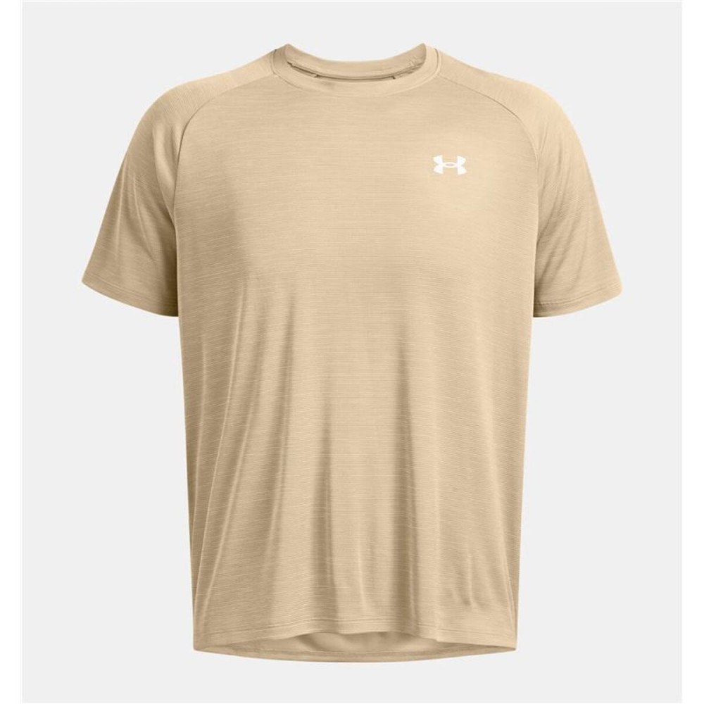 Men’s Short Sleeve T-Shirt Under Armour Tech Textured SS Beige