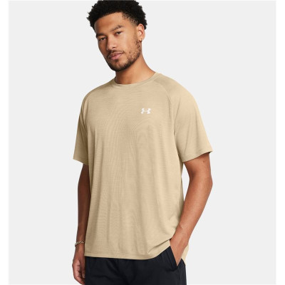 Men’s Short Sleeve T-Shirt Under Armour Tech Textured SS Beige