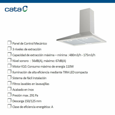 Conventional Hood Cata VK6000X Steel