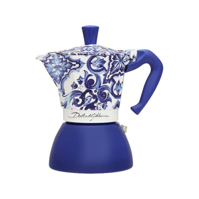 Italian Coffee Pot Bialetti D&G BLU MEDI 6T Blue 6 Cups