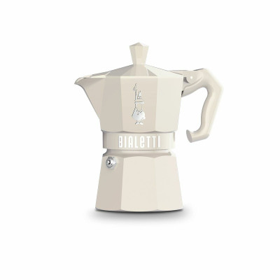 Italian Coffee Pot Bialetti MOKA EXCLUSIVE CREAM 3T Cream Aluminium 3 Cups