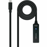 USB Cable NANOCABLE USB 3.2 amplif. C/M-C/H 5m Black 5 m