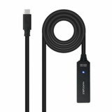 USB Cable NANOCABLE USB 3.2 amplif. C/M-C/H 5m Black 5 m