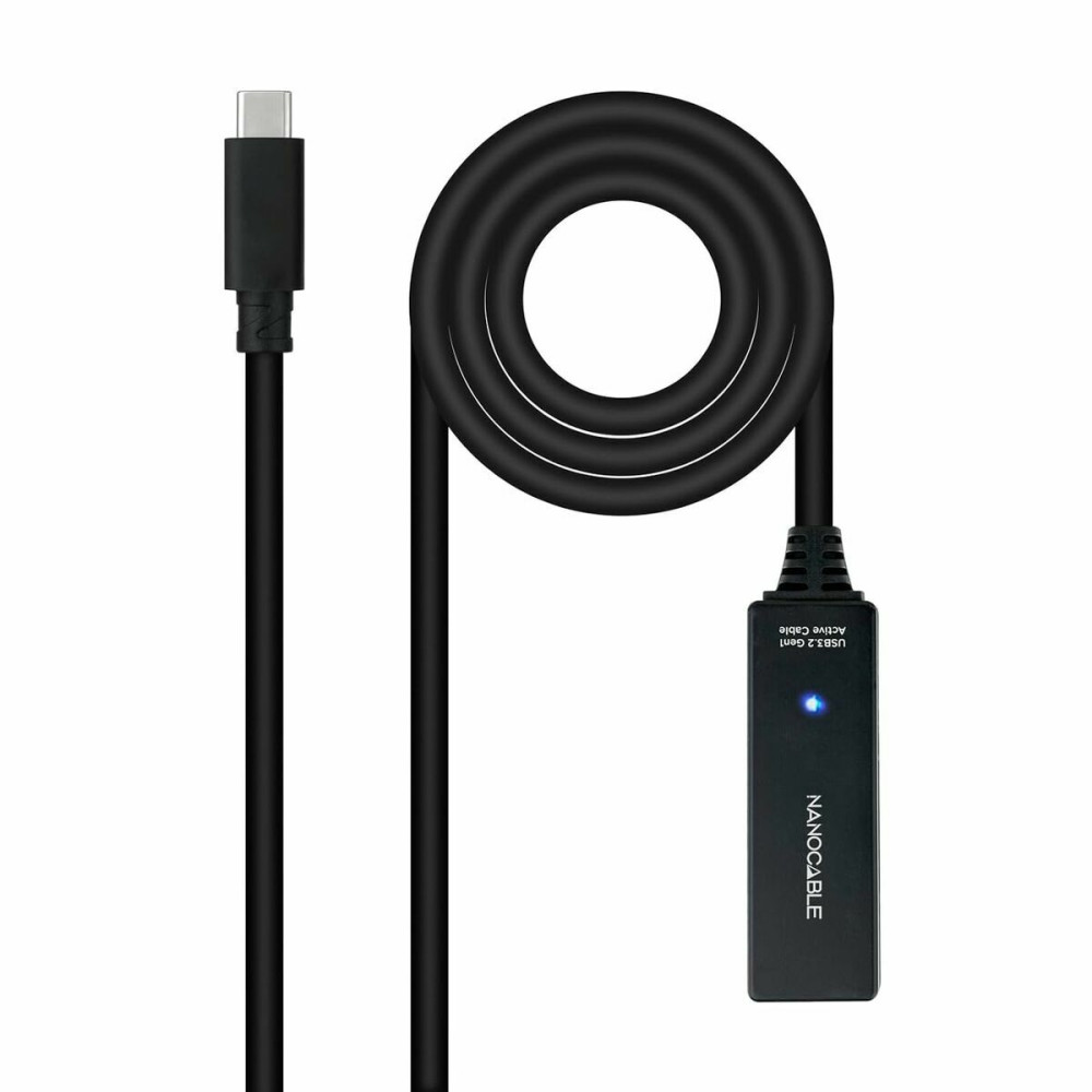 USB Cable NANOCABLE USB 3.2 amplif. C/M-C/H 5m Black 5 m