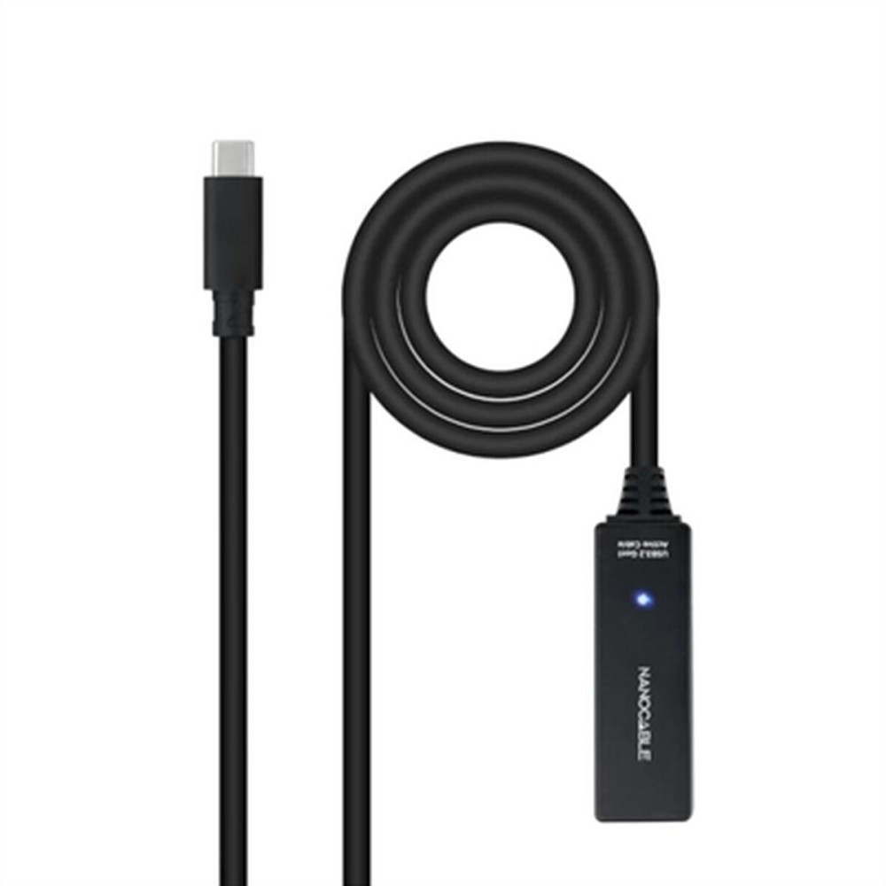 USB Cable NANOCABLE USB 3.2 amplif. C/M-C/H 5m Black 5 m