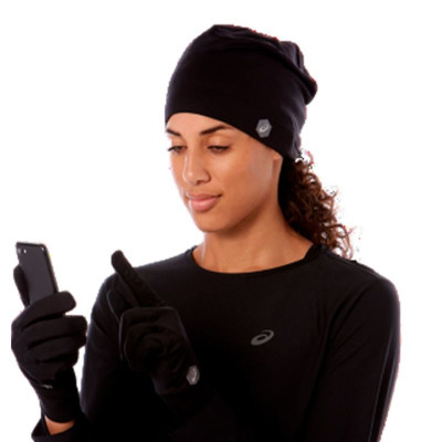 Hat & Gloves Asics ASOCS Black Running
