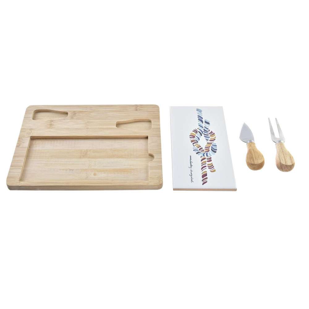 Cheese board DKD Home Decor Bamboo Stoneware 24,5 x 20 x 1,2 cm Sailor