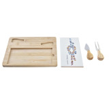 Cheese board DKD Home Decor Bamboo Stoneware 24,5 x 20 x 1,2 cm Sailor