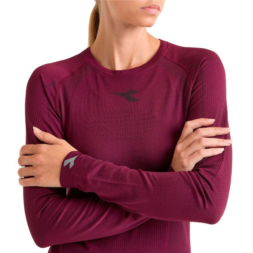 Women's long sleeve T-shirt Diadora Stratozero Brown Running