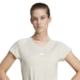 Women’s Short Sleeve T-Shirt Adidas Aeroready Minimal Beige Fitness