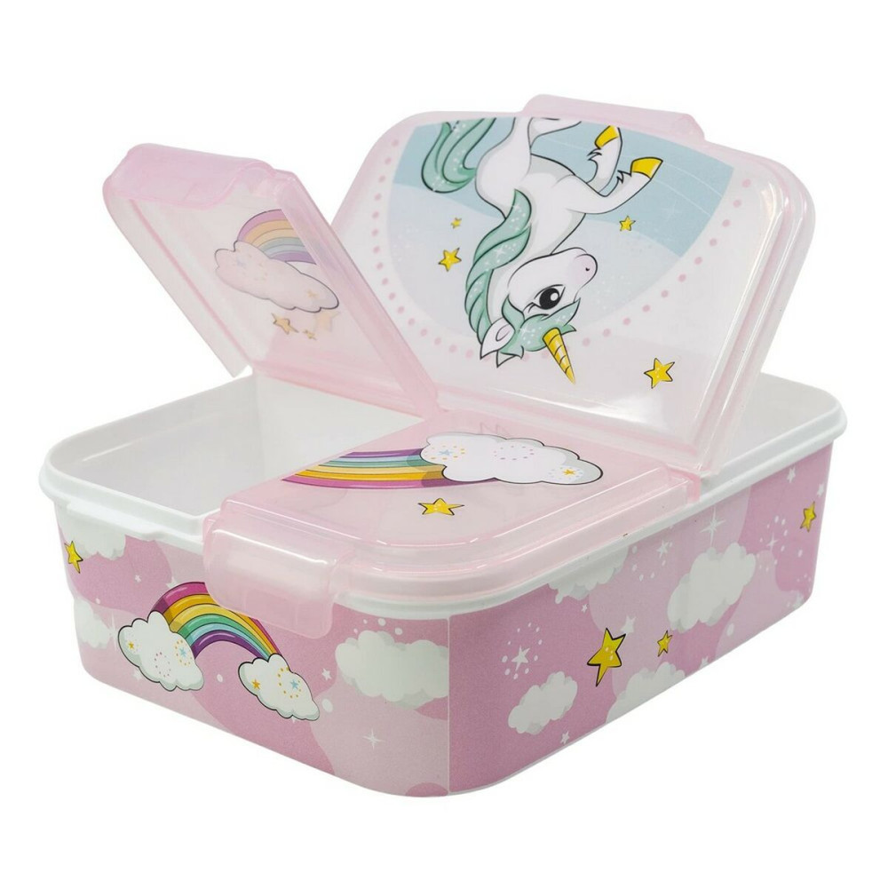 Lunchbox with Cutlery Comparment Stor Unicorn Rainbow (6,7 x 16,5 x 19,5 cm)