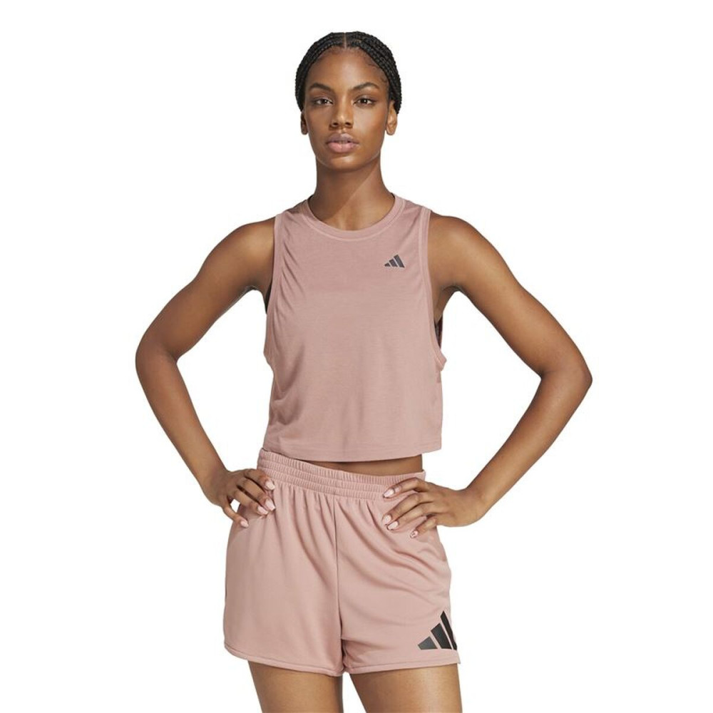 Women's Sleeveless T-shirt Adidas Purple Fitness