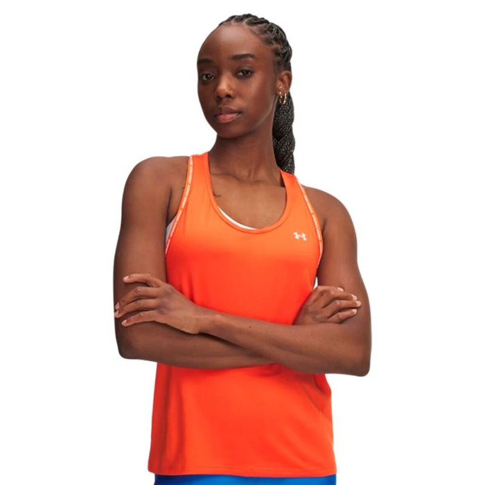 Women's Sleeveless T-shirt Under Armour Tech Knockout Orange Fitness