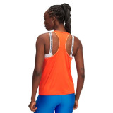 Women's Sleeveless T-shirt Under Armour Tech Knockout Orange Fitness