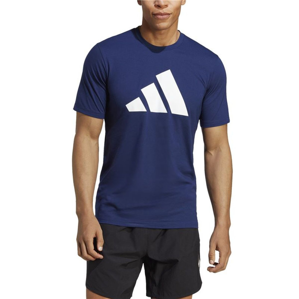 Men’s Short Sleeve T-Shirt Adidas Training Essentials Feel Ready Dark blue