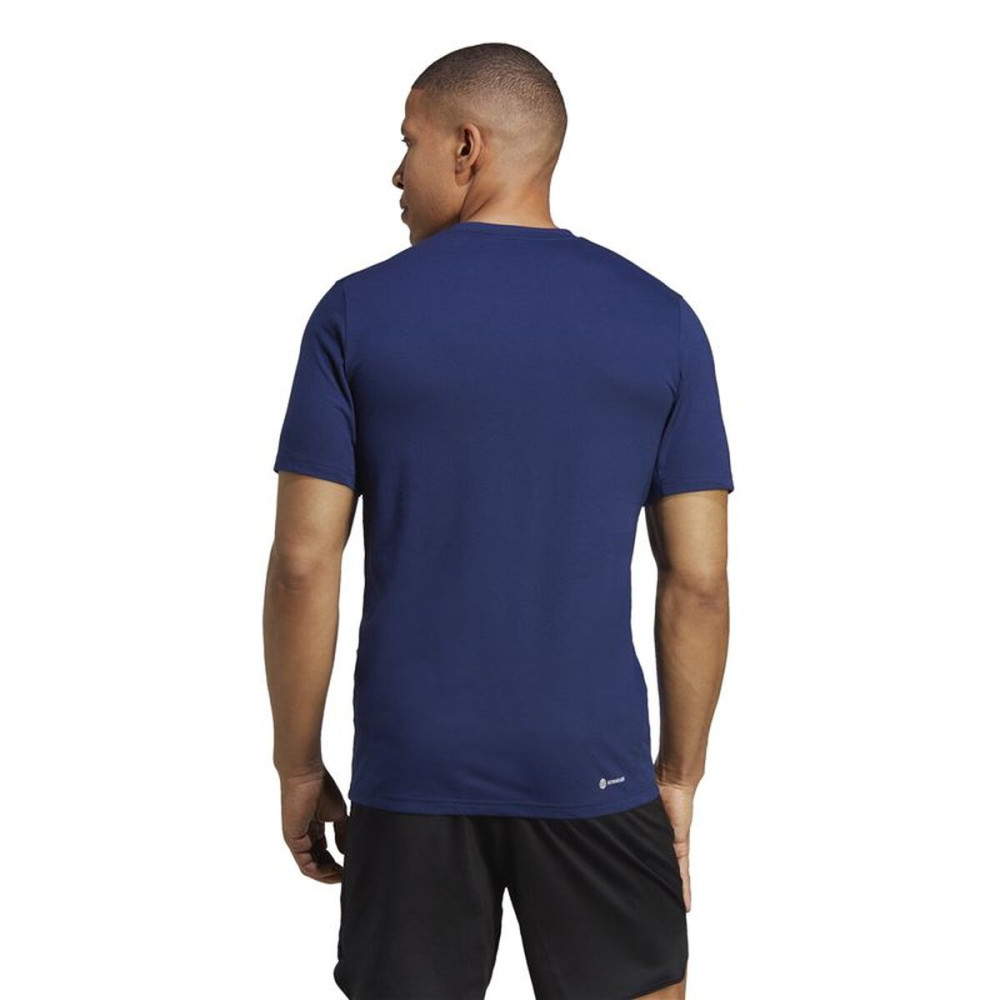 Men’s Short Sleeve T-Shirt Adidas Training Essentials Feel Ready Dark blue