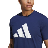Men’s Short Sleeve T-Shirt Adidas Training Essentials Feel Ready Dark blue