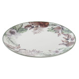 Flat plate DKD Home Decor Flowers Porcelain (27 x 27 x 2 cm)