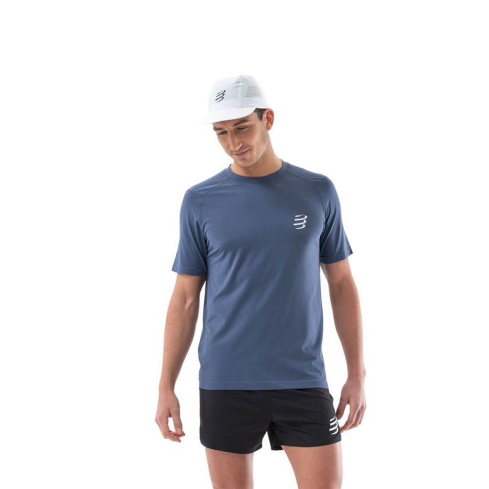 Men’s Short Sleeve T-Shirt Compressport Performance Blue