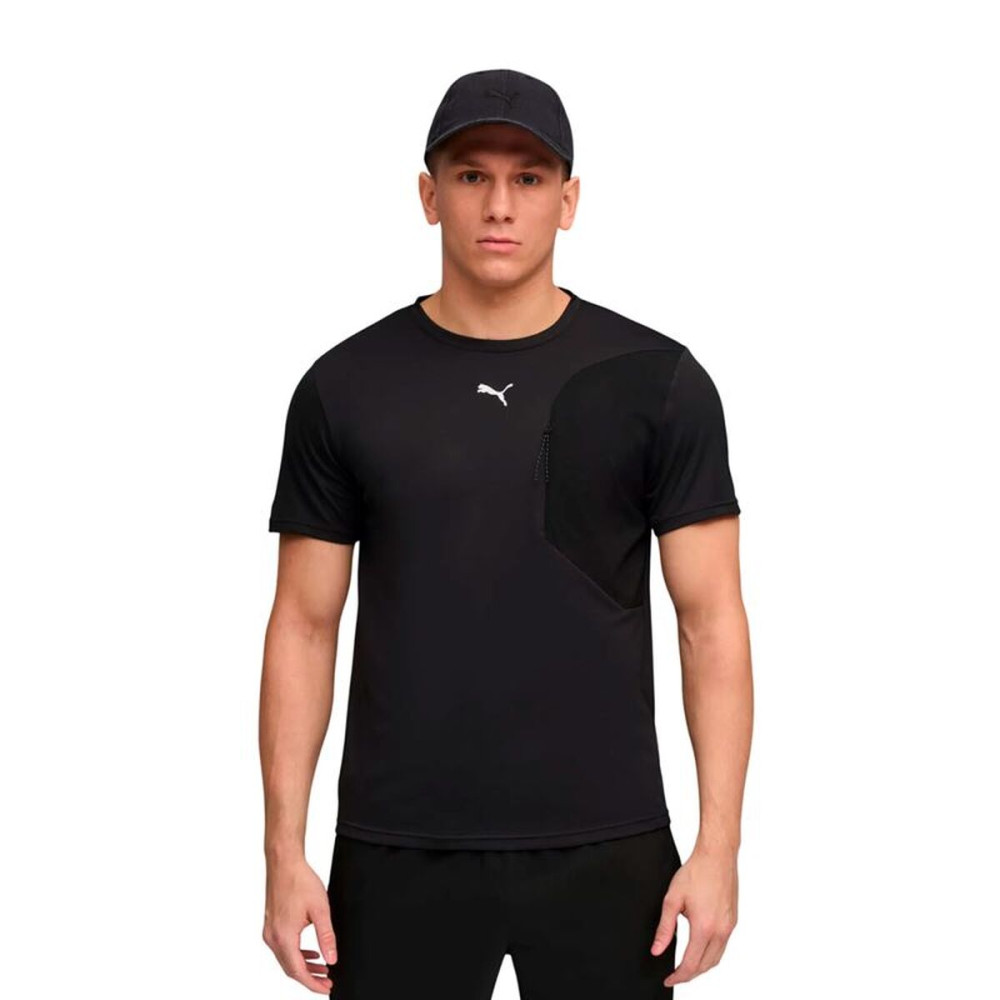 Men’s Short Sleeve T-Shirt Puma M Flex Pocket Black