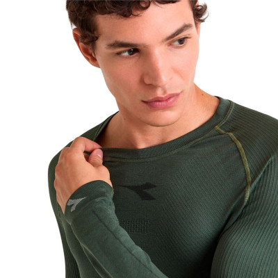 Men’s Long Sleeve T-Shirt Diadora Stratozero Olive