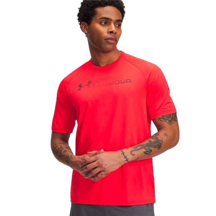 Men’s Short Sleeve T-Shirt Under Armour Tech Reflective Red