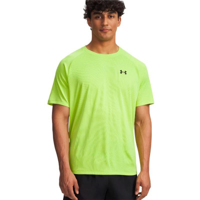 Men’s Short Sleeve T-Shirt Under Armour Tech Textured Lime green