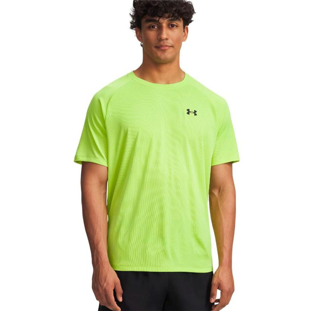 Men’s Short Sleeve T-Shirt Under Armour Tech Textured Lime green