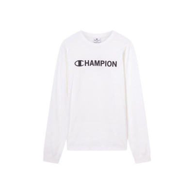 Men’s Long Sleeve T-Shirt Champion Graphic Shop White