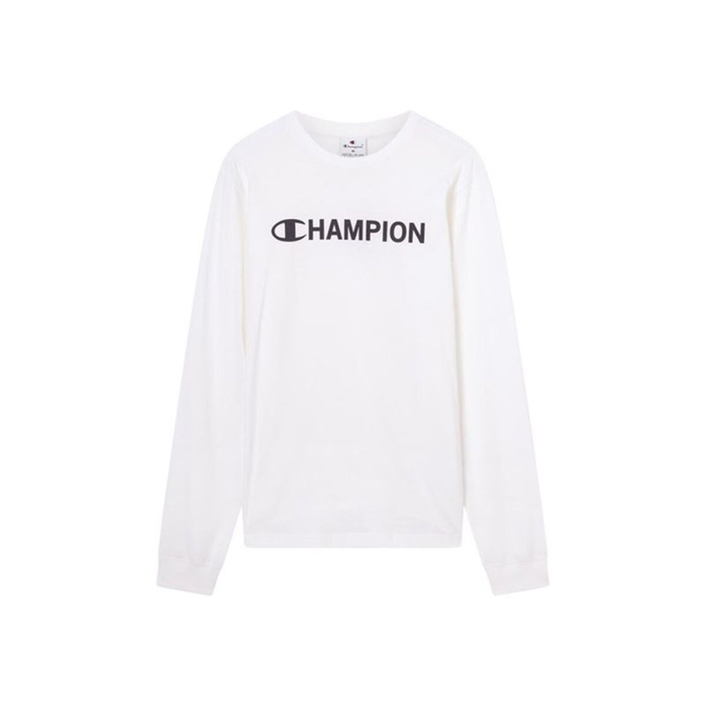 Men’s Long Sleeve T-Shirt Champion Graphic Shop White