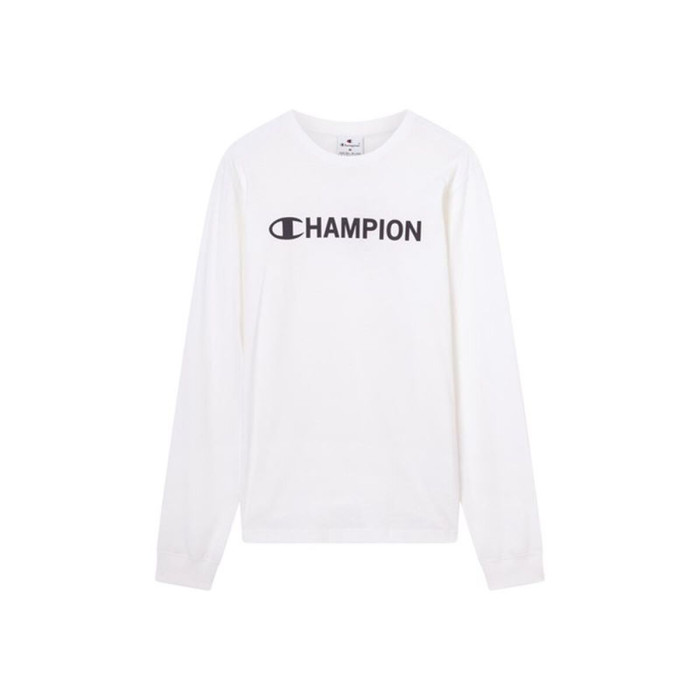 Men’s Long Sleeve T-Shirt Champion Graphic Shop White