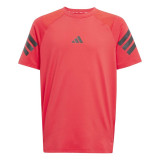Child's Short Sleeve T-Shirt Adidas All Sports Black Red