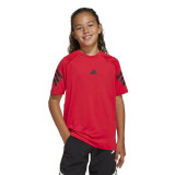 Child's Short Sleeve T-Shirt Adidas All Sports Black Red
