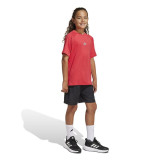 Child's Short Sleeve T-Shirt Adidas All Sports Black Red