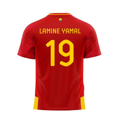 Men's Short-sleeved Football Shirt RFEF Home Jsy 24 Lamine Yamal