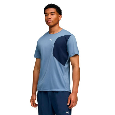 Men’s Short Sleeve T-Shirt Puma M Flex Pocket Blue