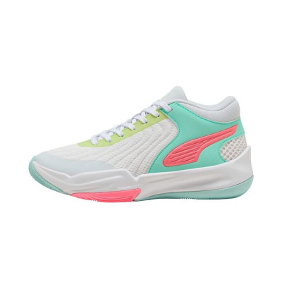 Basketball Shoes for Children Puma Court Pro 2 White Green