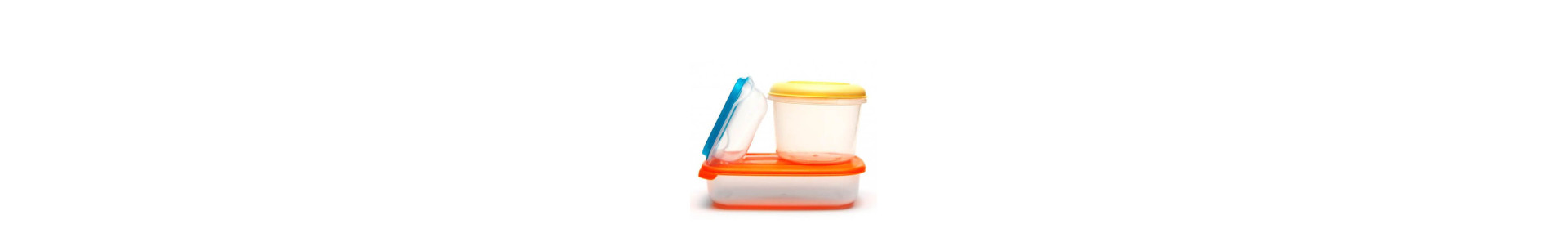 Lunch boxes, food containers and salad bowls