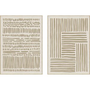 Painting Home ESPRIT White Beige Urban 103 x 4,5 x 143 cm (2 Units)