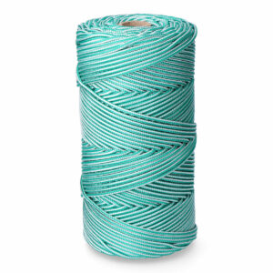 Shoelace, cord EDM 87914 White Green polypropylene 5 mm x 200 m Braiding