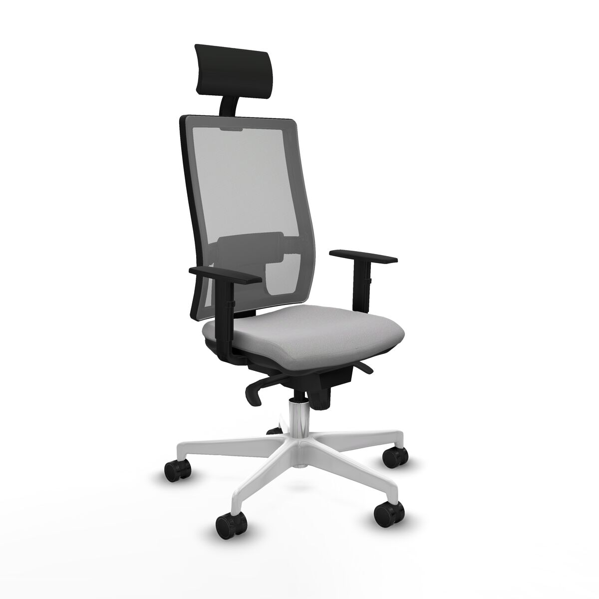 Office Chair with Headrest Piqueras y Crespo 1D026N1 Light grey
