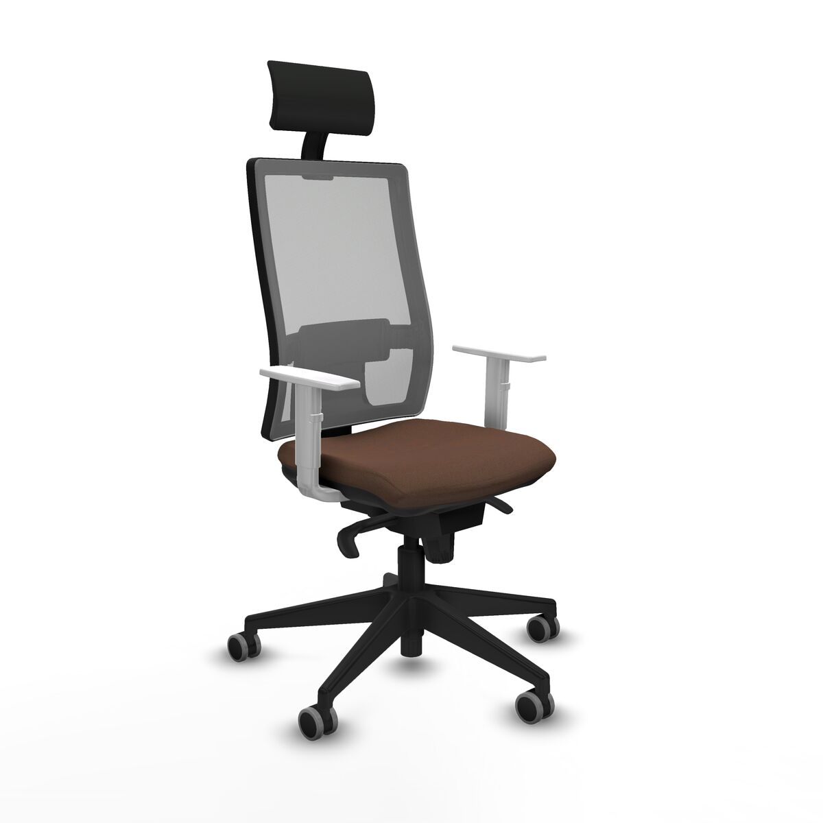 Office Chair with Headrest Piqueras y Crespo 4B066G1 Dark brown