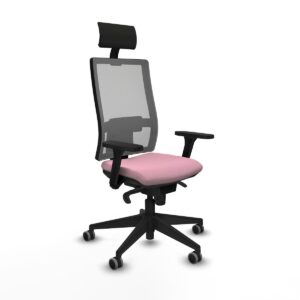 Office Chair with Headrest Piqueras y Crespo 3D066G1 Pink